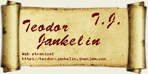 Teodor Jankelin vizit kartica
